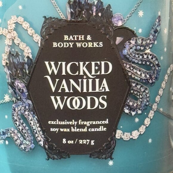 BBW Wicked Vanilla Woods Bath & Body Works Single Wick Candle - Picture 3 of 10